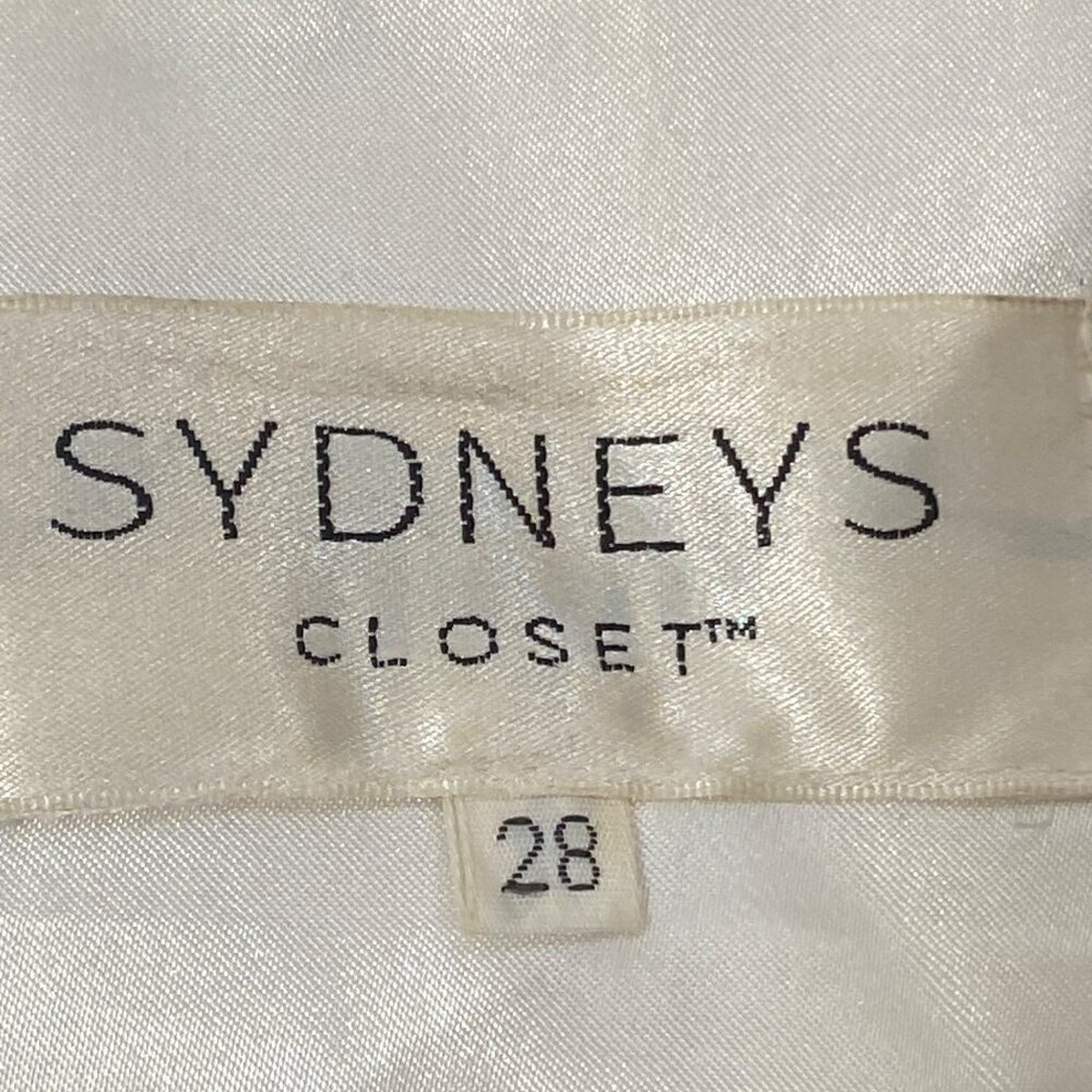 Sydneys Closet floral chiffon formal gown w/ full tulle lined skirt ruched bodic - Picture 5 of 13